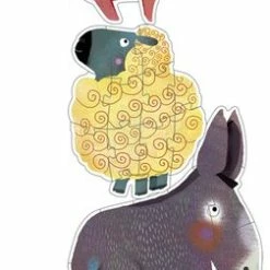 Djeco 6 Reuzengrote Boerderijdieren - 9, 12 En 15 Stukjes