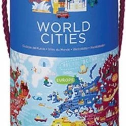 Crocodile Creek Puzzel En Poster Wereldsteden - 200 Stukjes