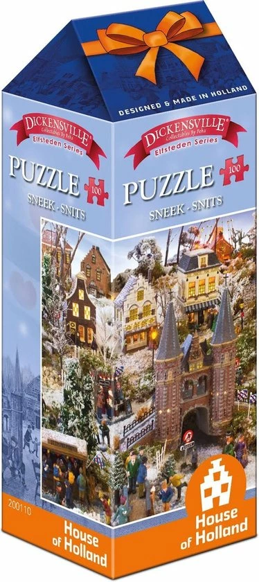 House Of Holland Dickensville Elfsteden Puzzel - Sneek, 100stukjes, Hollands Mooiste 3 House Of Holland Dickensville Elfsteden Puzzel - Sneek, 100stukjes, Hollands Mooiste