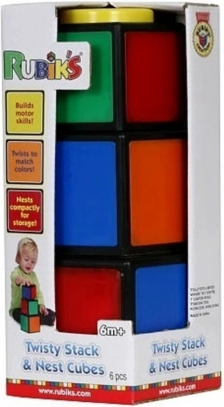 Goliath Rubik's Twisty Stack & Nest Cubes - Stapelbare Bouwblokken 6 Delig 4 Goliath Rubik's Twisty Stack & Nest Cubes - Stapelbare Bouwblokken 6 Delig - Afbeelding 2