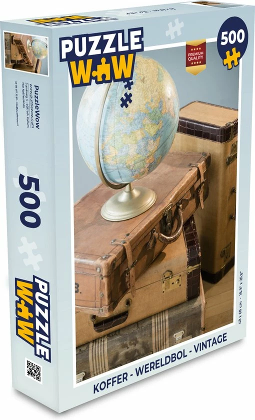 PuzzleWow Puzzel Koffer - Wereldbol - Vintage - Legpuzzel - Puzzel 500 Stukjes - Sinterklaas Cadeautjes - Sinterklaas Voor Grote Kinderen 3 PuzzleWow Puzzel Koffer - Wereldbol - Vintage - Legpuzzel - Puzzel 500 Stukjes - Sinterklaas Cadeautjes - Sinterklaas Voor Grote Kinderen