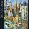 Miniatuur Legpuzzel - 1000 Kleine Stukjes - Collage, Gaudi - Educa Puzzel