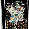 Puzzel Van Frankrijk | 1000 Stukjes | 68x48 Cm | Familiepuzzel | Jigsaw | Legpuzzel | Maison Maps -Puzzels Verkoopwinkel 545x840