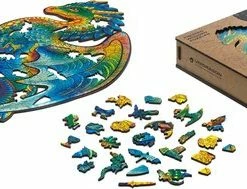 UNIDRAGON Houten Puzzel Dier - Beschermende Draak - 330 Stukjes - King Size 27x44 Cm -Puzzels Verkoopwinkel 550x189