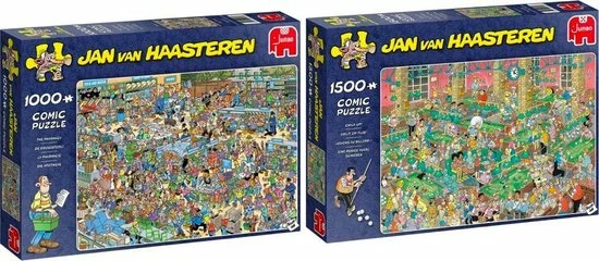 Jan Van Haasteren Puzzelbundel - 2 Stuks - De Drogisterij 1000 Stukjes & Krijt Op Tijd! 1500 Stukjes 9 Jan Van Haasteren Puzzelbundel - 2 Stuks - De Drogisterij 1000 Stukjes & Krijt Op Tijd! 1500 Stukjes - Afbeelding 7