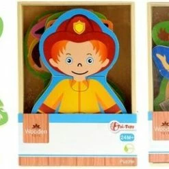 Toi Toys BV Toi Toys Houten Legpuzzel Verkleedpop (1 Stuk) Assorti