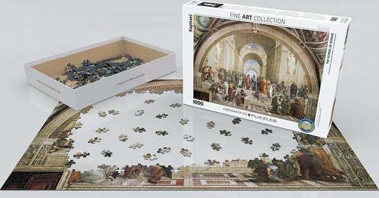 Eurographics Puzzel School Of Athens - Raphael - 1000 Stukjes 5 Eurographics Puzzel School Of Athens - Raphael - 1000 Stukjes - Afbeelding 3