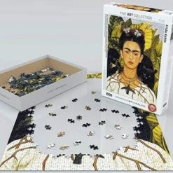 Eurographics Self-Portrait With Thorn Neclace And Hummingbird - Frida Kahlo (1000) -Puzzels Verkoopwinkel 550x293