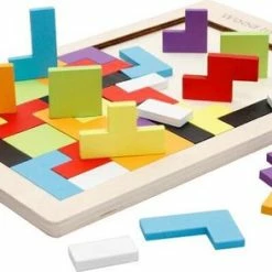Merkloos Puzzel - Houten Tetris Puzzel - Leren Spelen. Puzzel Hout - Vanaf 24 Maanden -Puzzels Verkoopwinkel 550x294 1