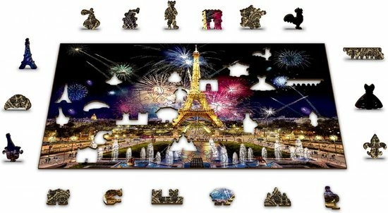 Wooden City - 2 In 1 - Houten Legpuzzel - Paris By Night - 37,5 X 25,4cm 8 Wooden City - 2 In 1 - Houten Legpuzzel - Paris By Night - 37,5 X 25,4cm - Afbeelding 6