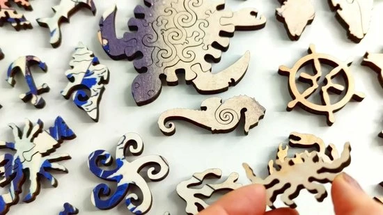 Inside Adventure | The Great Wave Off Kanagawa Houten Puzzel Voor Kinderen En Volwassenen | Unieke Whimsy Stukjes | 648 Stukjes | Vormenpuzzel 4 Inside Adventure | The Great Wave Off Kanagawa Houten Puzzel Voor Kinderen En Volwassenen | Unieke Whimsy Stukjes | 648 Stukjes | Vormenpuzzel - Afbeelding 2