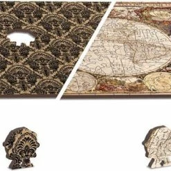 Wooden City Antieke Wereldkaart XL - Houten Vormpuzzel - 52x38 Cm - 600 Stukjes -Puzzels Verkoopwinkel 550x309 40