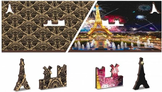 Wooden City - 2 In 1 - Houten Legpuzzel - Paris By Night - 37,5 X 25,4cm 9 Wooden City - 2 In 1 - Houten Legpuzzel - Paris By Night - 37,5 X 25,4cm - Afbeelding 7