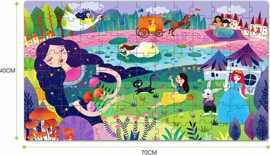 MiDeer - Schone Slaapster - 100 Grote Puzzelstukjes In Mooie Doos - Kinderpuzzel - Educatief Speelgoed Voor Kinderen - Puzzel Voor Peuters En Kleuters Vanaf 3 Jaar 5 MiDeer - Schone Slaapster - 100 Grote Puzzelstukjes In Mooie Doos - Kinderpuzzel - Educatief Speelgoed Voor Kinderen - Puzzel Voor Peuters En Kleuters Vanaf 3 Jaar - Afbeelding 3