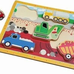 Playwood Puzzel Bouwplaats Dikke Stukken
