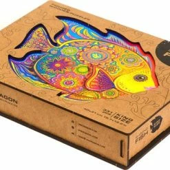 UNIDRAGON Houten Puzzel Dier - Glanzende Vis - 331 Stukjes - King Size 40x31 Cm -Puzzels Verkoopwinkel 550x351 1