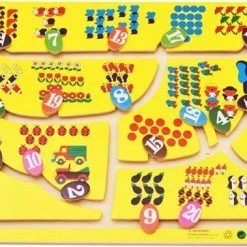 Merkloos Doolhof Schuifpuzzel - Leren Tellen Tot 20 - 40x30cm - Vanaf 4 Jaar