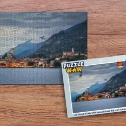 PuzzleWow Puzzel Gardameer - Stad - Wolken - Legpuzzel - Puzzel 500 Stukjes - Sinterklaas Cadeautjes - Sinterklaas Voor Grote Kinderen