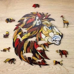 Eco-Wood-Art Eco Wood Art - Houten Legpuzzel - Lion - 210 - 31x28x0.5cm, Kartonbox -Puzzels Verkoopwinkel 550x366 31