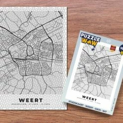 PuzzleWow Puzzel Stadskaart - Weert - Grijs - Wit - Legpuzzel - Puzzel 1000 Stukjes Volwassenen - Plattegrond - Sinterklaas Cadeautjes - Sinterklaas Voor Grote Kinderen -Puzzels Verkoopwinkel 550x366 41