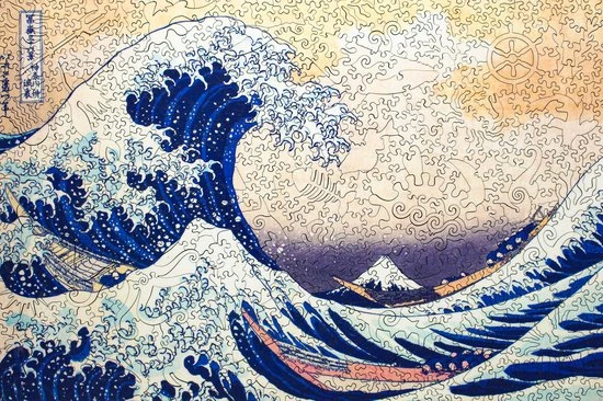 Inside Adventure | The Great Wave Off Kanagawa Houten Puzzel Voor Kinderen En Volwassenen | Unieke Whimsy Stukjes | 648 Stukjes | Vormenpuzzel 3 Inside Adventure | The Great Wave Off Kanagawa Houten Puzzel Voor Kinderen En Volwassenen | Unieke Whimsy Stukjes | 648 Stukjes | Vormenpuzzel