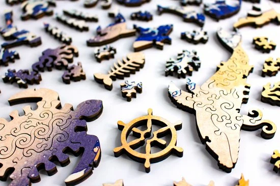 Inside Adventure | The Great Wave Off Kanagawa Houten Puzzel Voor Kinderen En Volwassenen | Unieke Whimsy Stukjes | 648 Stukjes | Vormenpuzzel 6 Inside Adventure | The Great Wave Off Kanagawa Houten Puzzel Voor Kinderen En Volwassenen | Unieke Whimsy Stukjes | 648 Stukjes | Vormenpuzzel - Afbeelding 4