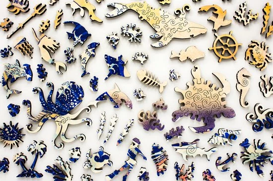 Inside Adventure | The Great Wave Off Kanagawa Houten Puzzel Voor Kinderen En Volwassenen | Unieke Whimsy Stukjes | 648 Stukjes | Vormenpuzzel 7 Inside Adventure | The Great Wave Off Kanagawa Houten Puzzel Voor Kinderen En Volwassenen | Unieke Whimsy Stukjes | 648 Stukjes | Vormenpuzzel - Afbeelding 5