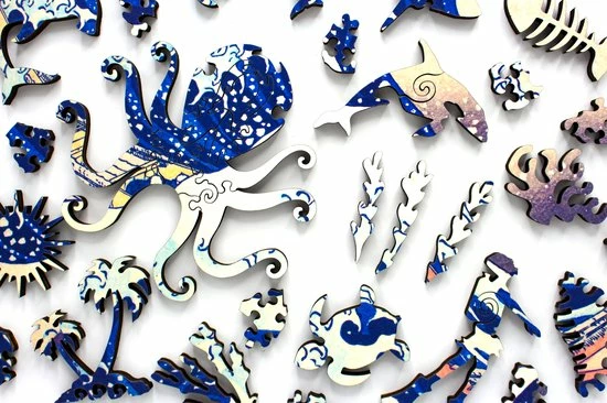 Inside Adventure | The Great Wave Off Kanagawa Houten Puzzel Voor Kinderen En Volwassenen | Unieke Whimsy Stukjes | 648 Stukjes | Vormenpuzzel 10 Inside Adventure | The Great Wave Off Kanagawa Houten Puzzel Voor Kinderen En Volwassenen | Unieke Whimsy Stukjes | 648 Stukjes | Vormenpuzzel - Afbeelding 8