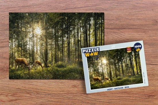 PuzzleWow Puzzel Hert - Natuur - Bos - Legpuzzel - Puzzel 1000 Stukjes Volwassenen - Sinterklaas Cadeautjes - Sinterklaas Voor Grote Kinderen 4 PuzzleWow Puzzel Hert - Natuur - Bos - Legpuzzel - Puzzel 1000 Stukjes Volwassenen - Sinterklaas Cadeautjes - Sinterklaas Voor Grote Kinderen - Afbeelding 2