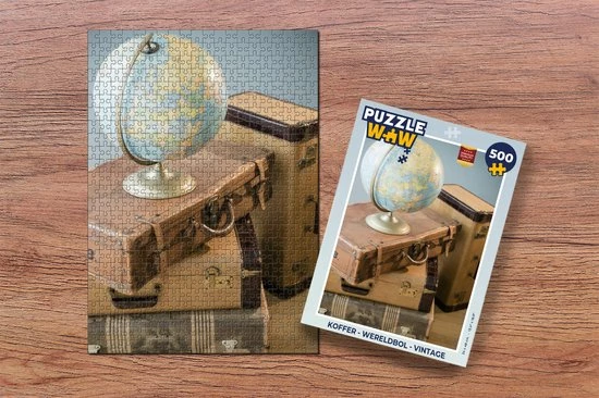 PuzzleWow Puzzel Koffer - Wereldbol - Vintage - Legpuzzel - Puzzel 500 Stukjes - Sinterklaas Cadeautjes - Sinterklaas Voor Grote Kinderen 4 PuzzleWow Puzzel Koffer - Wereldbol - Vintage - Legpuzzel - Puzzel 500 Stukjes - Sinterklaas Cadeautjes - Sinterklaas Voor Grote Kinderen - Afbeelding 2