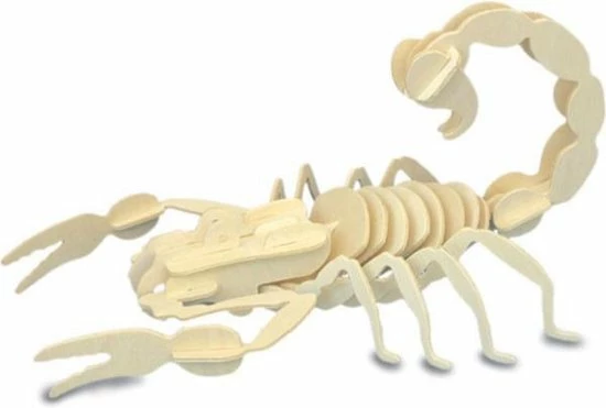 De Bouwplaats Bouwpakket 3D Puzzel Schorpioen - Hout 3 De Bouwplaats Bouwpakket 3D Puzzel Schorpioen - Hout