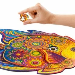 UNIDRAGON Houten Puzzel Dier - Glanzende Vis - 331 Stukjes - King Size 40x31 Cm -Puzzels Verkoopwinkel 550x372 2