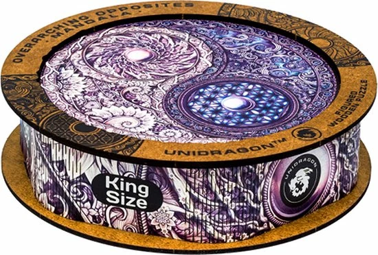 UNIDRAGON Houten Puzzel Mandala - Overkoepelende Tegenstellingen - 350 Stukjes - King Size 33x33 Cm 7 UNIDRAGON Houten Puzzel Mandala - Overkoepelende Tegenstellingen - 350 Stukjes - King Size 33x33 Cm - Afbeelding 5