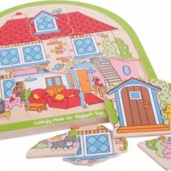 Bigjigs - Houten Lagen Puzzel Huis, 27st. -Puzzels Verkoopwinkel 550x376 4