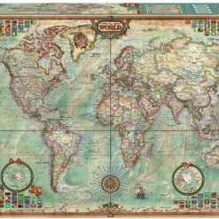 Educa Miniatuur Puzzel - Wereldkaart - 1000 Stukjes