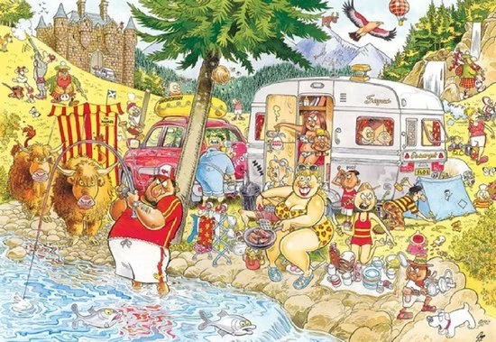 Wasgij Retro Mystery 6 Onrust Op De Camping! Puzzel - 1000 Stukjes 6 Wasgij Retro Mystery 6 Onrust Op De Camping! Puzzel - 1000 Stukjes - Afbeelding 4
