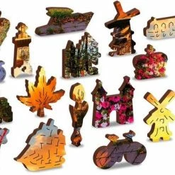 Wooden City Fietsen In Amsterdam XL - Houten Vormpuzzel - 52x38 Cm - 600 Stukjes -Puzzels Verkoopwinkel 550x380 21