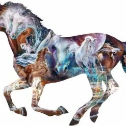 Legpuzzel - Contourpuzzel - 800 Stukjes - The Mystery Of The Horse -Sunsout