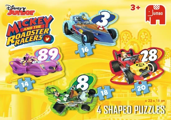 Jumbo Mickey Mouse Roadster Racers 4in1 Vormpuzzel 9 Jumbo Mickey Mouse Roadster Racers 4in1 Vormpuzzel - Afbeelding 7