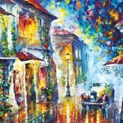 Happy Puzzle Puzzel 1000 Stukjes Volwassenen- Avond Straat- 1000 Stukjes Moederdag Cadeautje