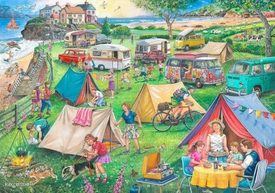 House Of Puzzles No.10 - Camping Puzzel 1000 Stukjes 3 House Of Puzzles No.10 - Camping Puzzel 1000 Stukjes