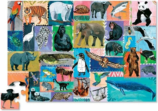 Crocodile Creek 48 Pcs Puzzle & Memory Game/Endangered 4 Crocodile Creek 48 Pcs Puzzle & Memory Game/Endangered - Afbeelding 2