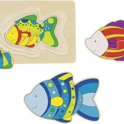 Goki Houten 3-lagen Puzzel Vis 9 Goki Houten 3-lagen Puzzel Vis -Puzzels Verkoopwinkel 550x390 10