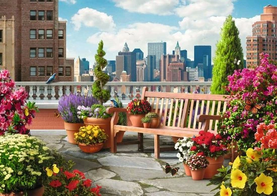 Ravensburger Puzzel Rooftop Garden - Legpuzzel - 500 Stukjes 5 Ravensburger Puzzel Rooftop Garden - Legpuzzel - 500 Stukjes - Afbeelding 3
