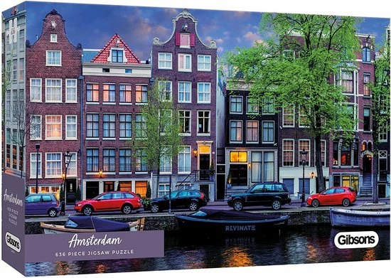 Gibsons Jigsaw Puzzel Amsterdam - 636 Stukjes 3 Gibsons Jigsaw Puzzel Amsterdam - 636 Stukjes