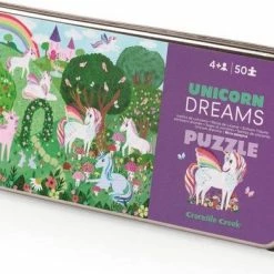 Crocodile Creek Puzzel In Blik Unicorn Dreams - 50 Stukjes