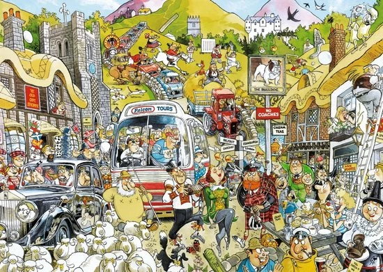 Jumbo Falcon Puzzel Graham Thompson Britain - Legpuzzel - 1000 Stukjes 4 Jumbo Falcon Puzzel Graham Thompson Britain - Legpuzzel - 1000 Stukjes - Afbeelding 2