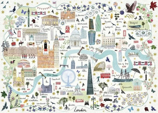 Gibsons Map Of London (1000) 4 Gibsons Map Of London (1000) - Afbeelding 2