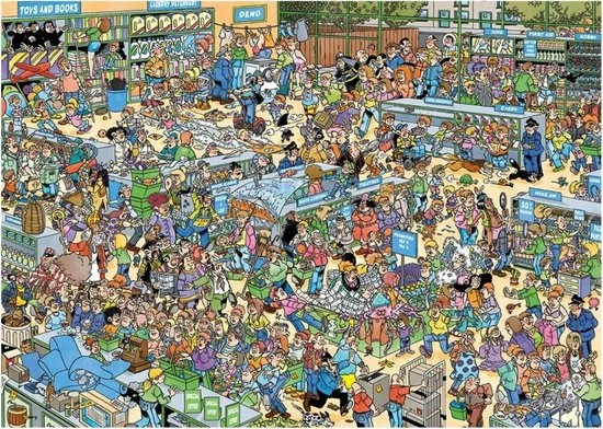 Jan Van Haasteren Puzzelbundel - 2 Stuks - De Drogisterij 1000 Stukjes & Krijt Op Tijd! 1500 Stukjes 7 Jan Van Haasteren Puzzelbundel - 2 Stuks - De Drogisterij 1000 Stukjes & Krijt Op Tijd! 1500 Stukjes - Afbeelding 5