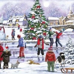 Otter House Ice Skating Fun Puzzel 1000 Stukjes -Puzzels Verkoopwinkel 550x393 17